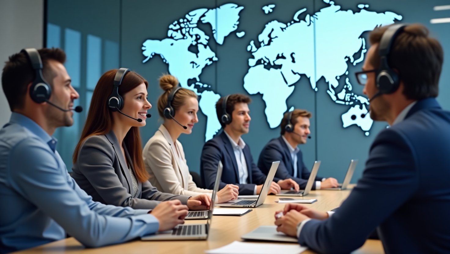 Flux_Dev_digital_painting_A_team_of_professional_translators_s_0